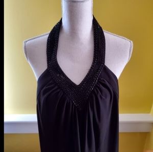 Beaded halter neck top